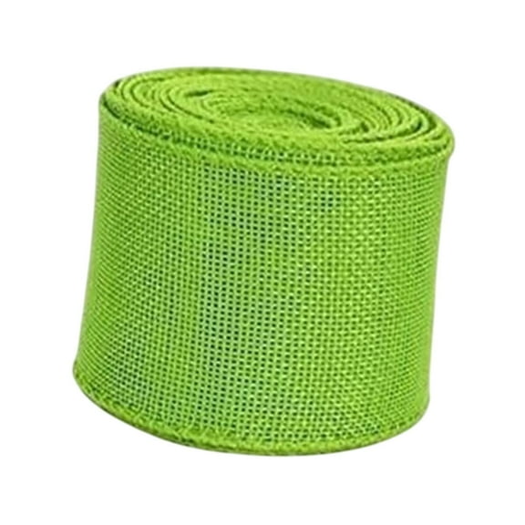 S SERENABLE Burlap Ribbon Gift Wrapping Ribbon 5Meters Length Rustic Decorative Ribbon Wired Edge Ribbon for Christmas Bow Making Garland Green