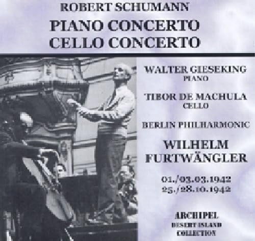 Schumann / Furtwangler - Klavierkonzert / w. Gieseking - Music & Performance - CD