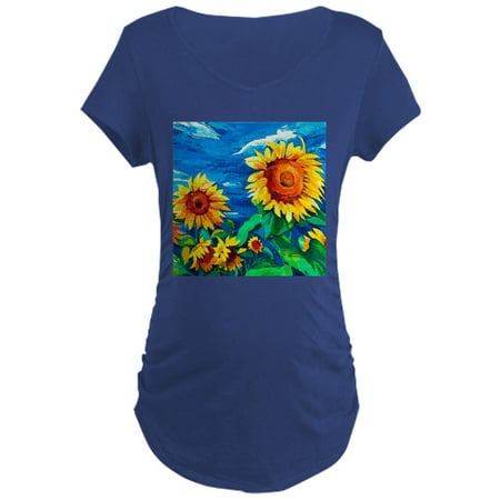 

CafePress - Sunflowers Painting Maternity T Shirt - Maternity Dark T-Shirt