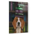 thumbnail image 2 of Epic Art 'Beagle and Books' by Fab Funky, Acrylic Glass Wall Art, 16"x24", 2 of 3