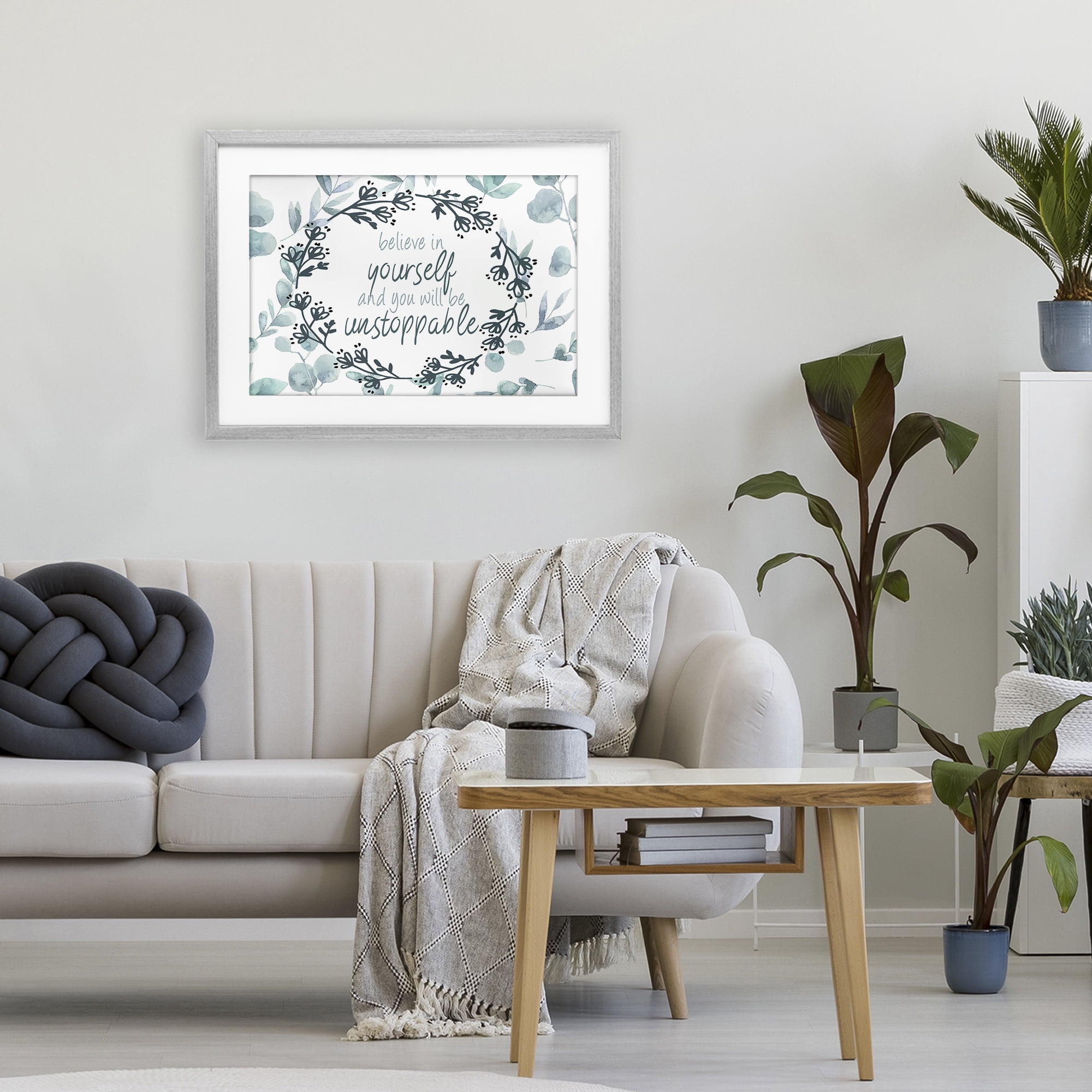 Stupell Industries You Will Be Unstoppable Gray Framed Print Under Glass, design by Kim Allen