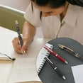 thumbnail image 3 of Ergonomic Plastic Fountain Pen, 0.5mm Nib, Cap-Free Design, Lightweight for Long Writing, Includes Converter & Ink, Ideal for Students Homework & Exams, 3 of 8