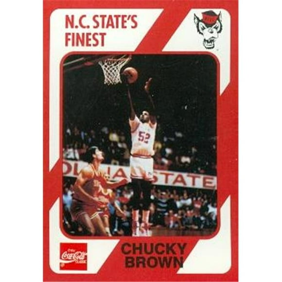 Chucky Brown Carte de Basketball (N.c. North Carolina State) 1989 Collection Collégiale No.27