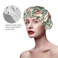 thumbnail image 5 of Palm Trees and Tropical Shower Cap, Reusable Bath Hair Hat for all Hair Lengths Hair Cover with Elastic Band Double Waterproof Layers Bathing Hat, 5 of 5