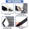thumbnail image 5 of UHIAGREE Bed Sheet Straps Clips,6 pcs Adjustable 2 Way Fitted Bed Sheet Holders for Corners(Black), 5 of 7
