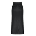 thumbnail image 5 of Njagoc3 Womens High - Waisted Maxi Skirt, Solid Color, Flowy Fit for Summer Casual Outings & Beach Strolls, 5 of 6