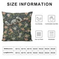 thumbnail image 5 of Nawypu  Throw Pillow Cover Sloth Funny Lazy Animal On Branch Seamless Pattern Cartoon Lovely Wildflowers Decor Lumbar Pillow Case Cushion for Sofa Couch Bed Standard Queen, 5 of 5