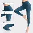 thumbnail image 3 of Capris de yoga de cintura alta para mujer con bolsillos, leggings capri deportivos para correr y hacer ejercicio con control de abdomen - Rojo, 8/L,:;:;, 3 of 7