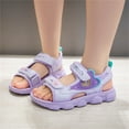 thumbnail image 2 of Children Shoes Comfortable Platform Sandals Outdoor Beach Fashion Beach Sandals Princess Shoes Purple 10.5 Years-11 Years, 2 of 7