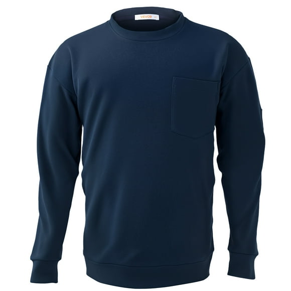 VEVOR FR Shirt Flame Resistant Long Sleeve Workwear for Men Navy Blue 2XL