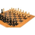 thumbnail image 3 of Zagreb Series Chess Set Ebony & Boxwood Pieces with Queen's Gambit Board - 3.25" King, 3 of 7