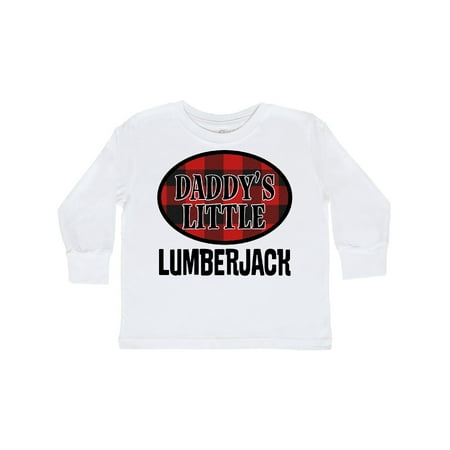

Inktastic Daddy Little Lumberjack Plaid Gift Toddler Boy Girl Long Sleeve T-Shirt