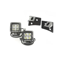 Rugged Ridge by RealTruck Light Kit for Wrangler JK | Windshield Mounted, Square, Black | 11027.10 | Compatible with 2007-2018 Jeep Wrangler JK