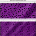 thumbnail image 2 of Soimoi Purple Cotton Poplin Fabric Black Dots Print Fabric by the Yard 42 Inch Wide, 2 of 7