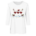 thumbnail image 4 of RKSTN Sweat-Shirt pour Femmes Mode Imprimé Décontracté Col Rond Pull Manches 3/4 Haut Chandail en Molleton de Noël, 4 of 4