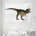 thumbnail image 1 of Dinosaur Tapestry, Tyrannosaurus Dinosaur Illustration Prehistoric Nature Wildlife Reptilian, Wall Hanging for Bedroom Living Room Dorm Decor, 80W X 60L Inches, Army Green Black, by Ambesonne, 1 of 2