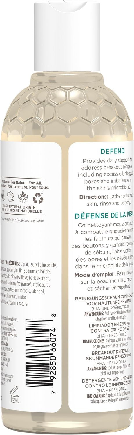 Burt’s Bees Clear and Balanced Breakout Defense, Foaming Cleanser