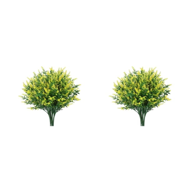 Flores artificiales Yuarrent 8 piezas ABS para decoración Amarillo 2piezas
