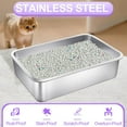 3P Stainless Steel Cat Litter Boxes Extra Large Metal Litter Boxes