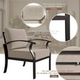 thumbnail image 3 of ASJMR 3PCS Aluminum Armrest Sofa with 2 Swivel Rocking Chairs & Glass Top Table,Outdoor Patio Furniture Conversation Set,Sand, 3 of 6