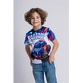 thumbnail image 2 of Monster Jam Marvel's Monster Trucks Captain America Athletic T-Shirt Toddler to Big Kid, 2 of 5
