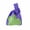 Flower Purple Green, variant on NCY Women's Wrist Knot Tote Bag Small Crochet Wristlet Handbag Aesthetic Cute Knit Purse (Very Small Size)