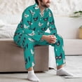thumbnail image 7 of Sikiie Funny Chicken Mens Pajama Set, Soft Warm Long Sleeve Sleepwear, Cozy Button-Down Pjs for Men-Large, 7 of 7