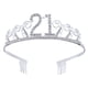 thumbnail image 1 of Tiara de cristal con diamantes de imitación para cumpleaños, corona de reina, diadema para graduación, peinetas para el cabello, broche para recuerdo de fiesta de cumpleaños número 21, 1 of 5