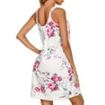 thumbnail image 5 of Avidlove Womens Nightgowns Sleeveless Sleepwear Floral Print Camisole Sleep Dress Wide Strap Pleated Nightshirt, 5 of 5
