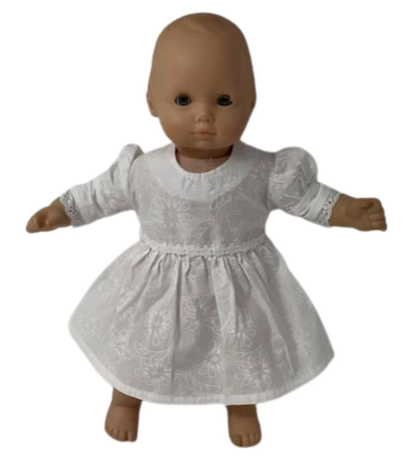 Doll Clothes Superstore White Dress Fits 15 Inch Baby Dolls