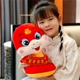 thumbnail image 2 of ZPAQI Stuffed Plush Toy Snake Chinese New Year Plush Toy Cartoon Fun Stuffed, 2 of 9