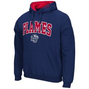 Men's Colosseum Navy Liberty Flames Arch & Logo 3.0 Pullover Hoodie