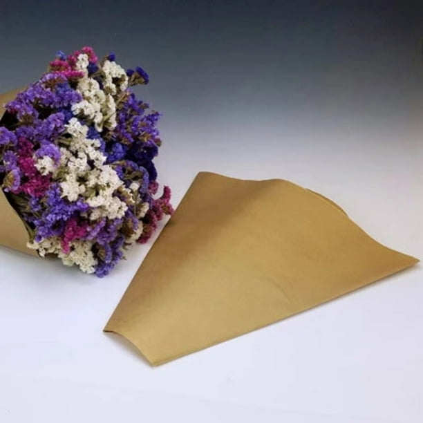 Kraft Paper Bouquet Sleeves (Small) 50Count