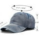 thumbnail image 3 of Gorra de béisbol lavada, de algodón vaquero desgastado, gorra de papá, gorra de estilo camionero unisex ajustable, 3 of 7