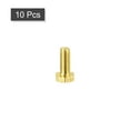 thumbnail image 3 of Unique Bargains Brass Hex Bolts, M4x10mm 10 Pack Fully Thread Grade 4.8 Machine Screws, 3 of 4