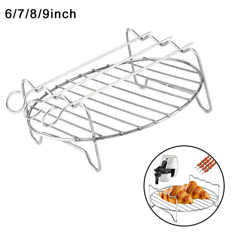 JDEFEG Air Fryer Trays for Full Size Oven Inch Grill Accessories Tool Fit  for Air Fryer Cooking Philps Kitchen 7 8Pcs Pot Air Fryers & Accessories As