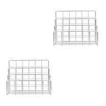 MLINS 2pcs Desktop Mail Organizer Receipt Holder Organizer Desk Paper Organizer File Folder Holder Desktop Book Organizer Holder Shelf