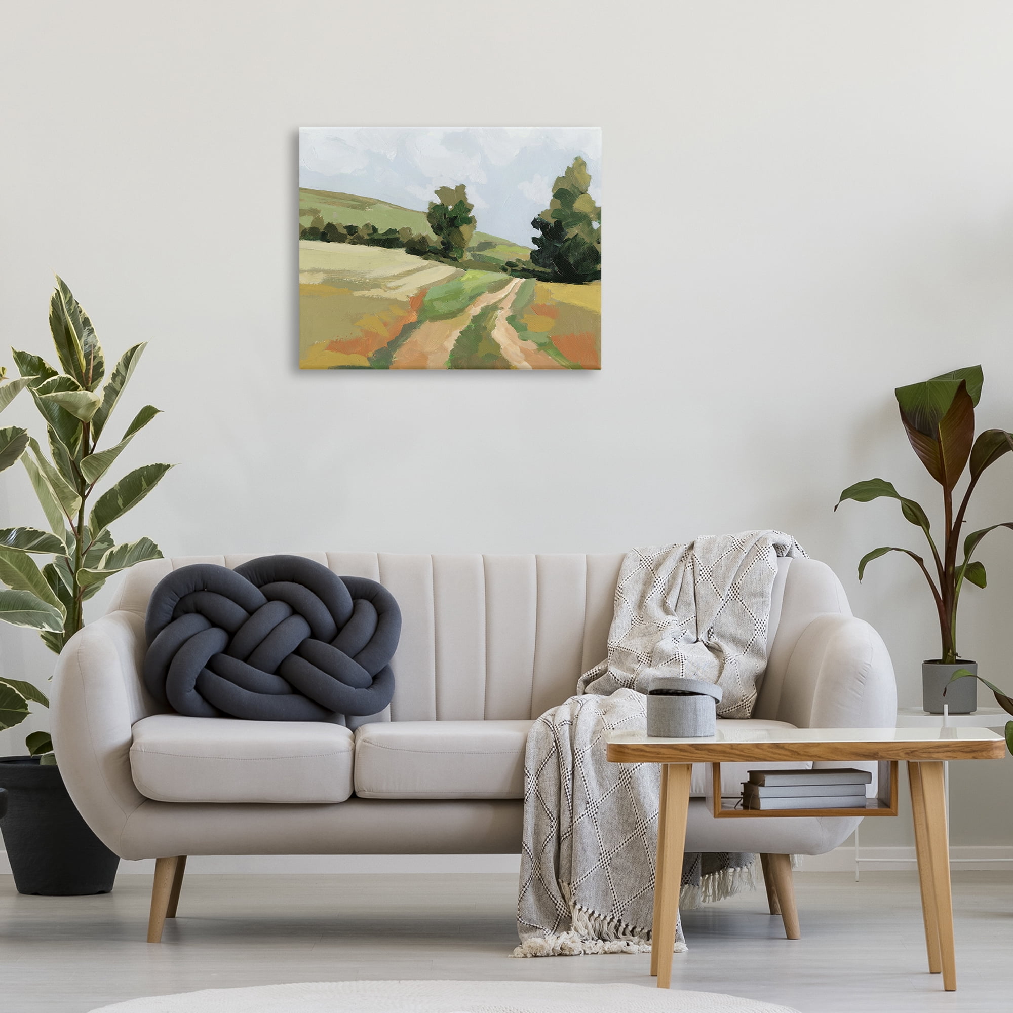 Stupell Industries Vast Country Path Landscape Painting Gallery Wrapped Canvas Art Print Wall Art, 30 x 24