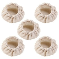 Donemore 5Pcs Cloth Covers for Jar, Cotton Bread Fermentation Cover Elastic Cloth Jar Covers Unbleached Reusable Cloth lid/Cap Cover Sourdough Proofing Bowl Cover