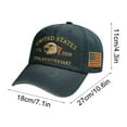 thumbnail image 3 of Classic Eagle & American Flag Embroidered Baseball Cap, Adjustable Patriotic Hat With Retro Washed Outdoor Street Style Black, 3 of 9