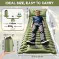 thumbnail image 5 of Dinfu Self-Inflating Air Mattress with Built-In Foot Pump – 5.1" Ultra-Thick Camping Sleeping Pad, Lightweight & Portable for Tents, Hiking, Beach (76.8' x 27.6'), 5 of 7