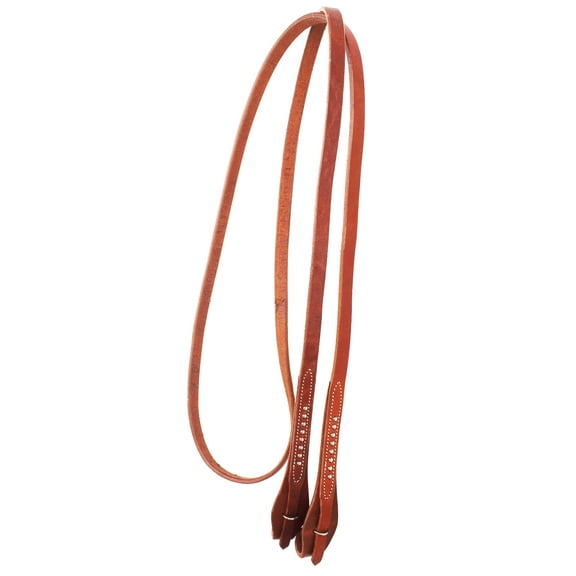 Horse Western Challenger Made Leather Quick Change Barrel Contest Reins Brass 66RT14