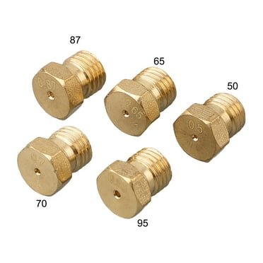 AFQH 5Pcs L P G Conversion Nozzle For Gas Stove Brass Nozzle Propane Injector 0.5 0.65 0.7 0.87 0.95 Gas Stove Burner Nozzle Cookware