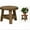Brown, variant on WUSUOWEI Wooden Mini Stool Display Stand, 5.9 Inch Decorative Round Wood Farmhouse Table Display Stand Potted Shelf Bonsai Rack for Home Balcony Garden