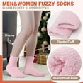 thumbnail image 4 of Fuzzy Socks Fluffy Thick Warm Winter Soft Cozy Plush Sleep Home Fleece Cabin Soft House Socks for Women Men, 4 of 5