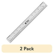 (2 pack) RULER;ACRYLIC;12"