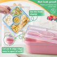 thumbnail image 4 of Contenedores Bento para aperitivos QQKO, paquete de 4 con tazas de salsa, 750 ml, 4 of 7