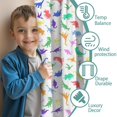 thumbnail image 3 of Blackout Kids Curtains,Colorful Gradient Dinosaurs Silhouettes Pattern Childrens Insulated Curtains Set Of 2,Bedroom Essentials,Toddler Room Decor 52"x84", 3 of 5