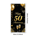 thumbnail image 2 of LUUFILx Happy 50th Anniversary Banner Backdrop Decorations Party Supplies Background Engagement Anniversary Celebration Photography Props Decor, 2 of 8