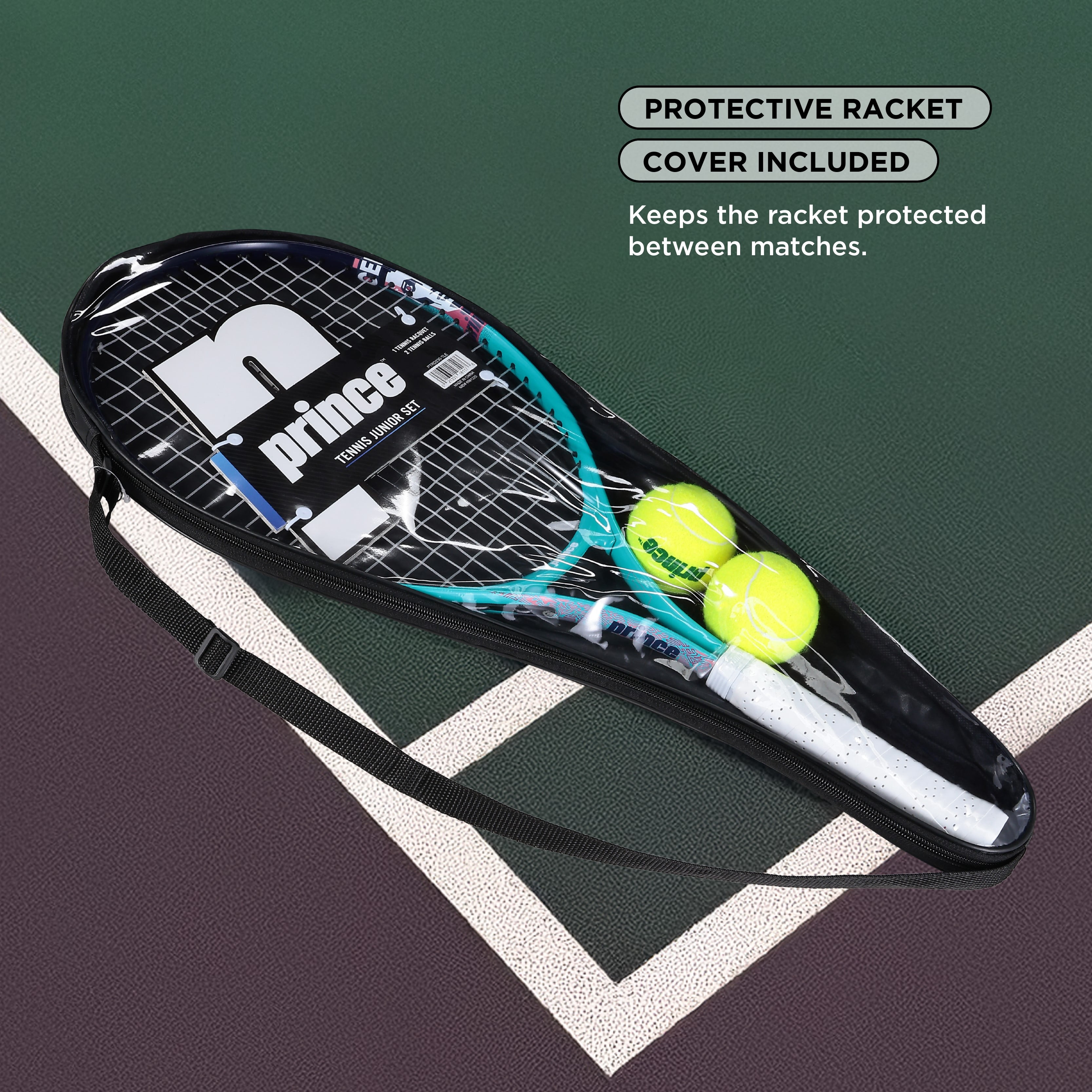 Prince 25” Youth Tennis Racket Starter Set – Junior Tennis Racquet with Carry Case & 2 Tennis Balls, Lightweight Green Kids Tennis Set